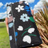 Kate Spade Jae Bold Bloom Continental Zip Around Wallet Black Floral Canvas kate spade Wallets